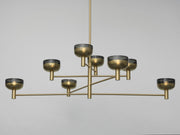Brushed Brass with Gilded Smoked Quartz 