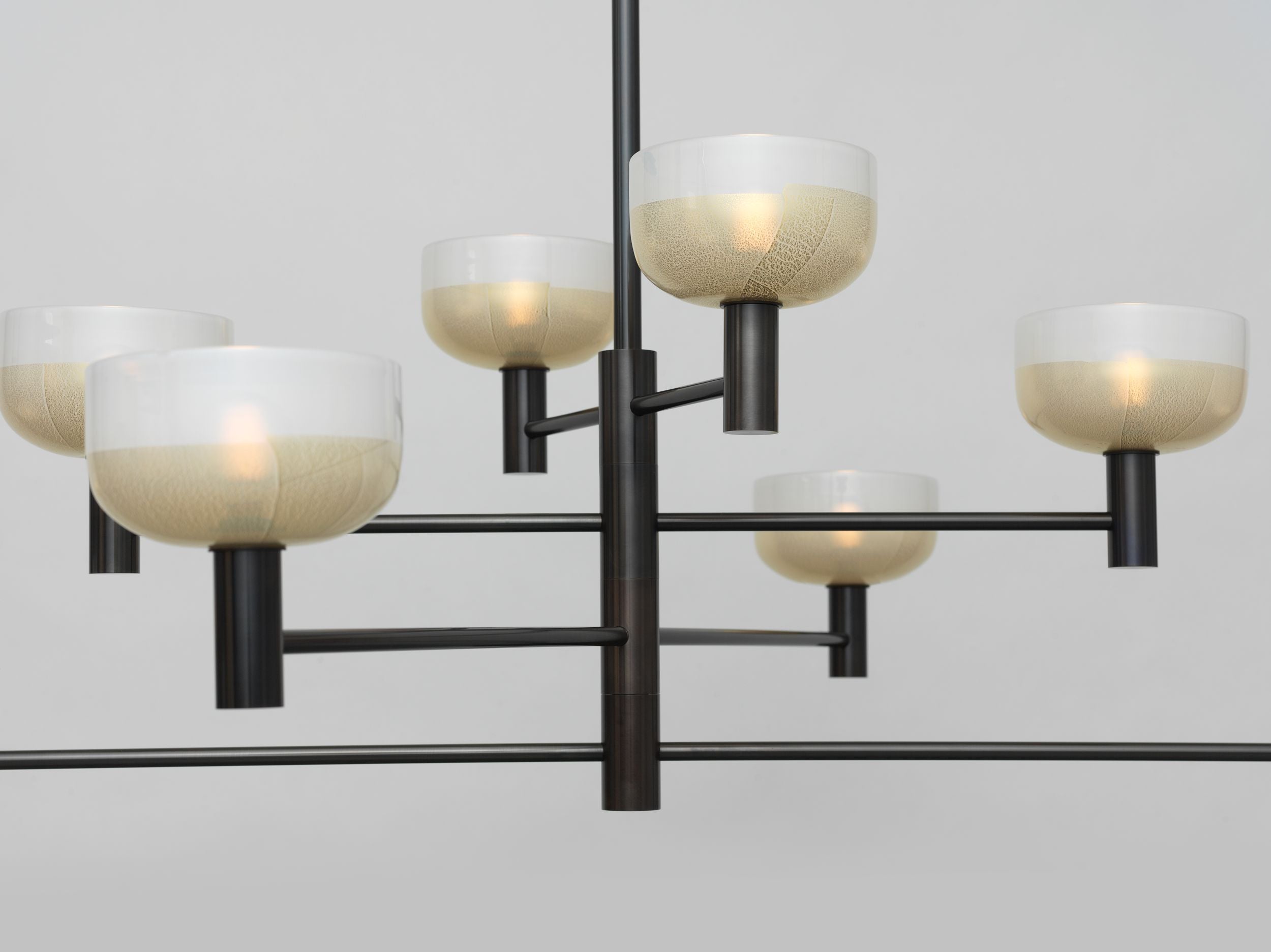 Oil Rubbed Bronze with Gilded Alabaster White Glass