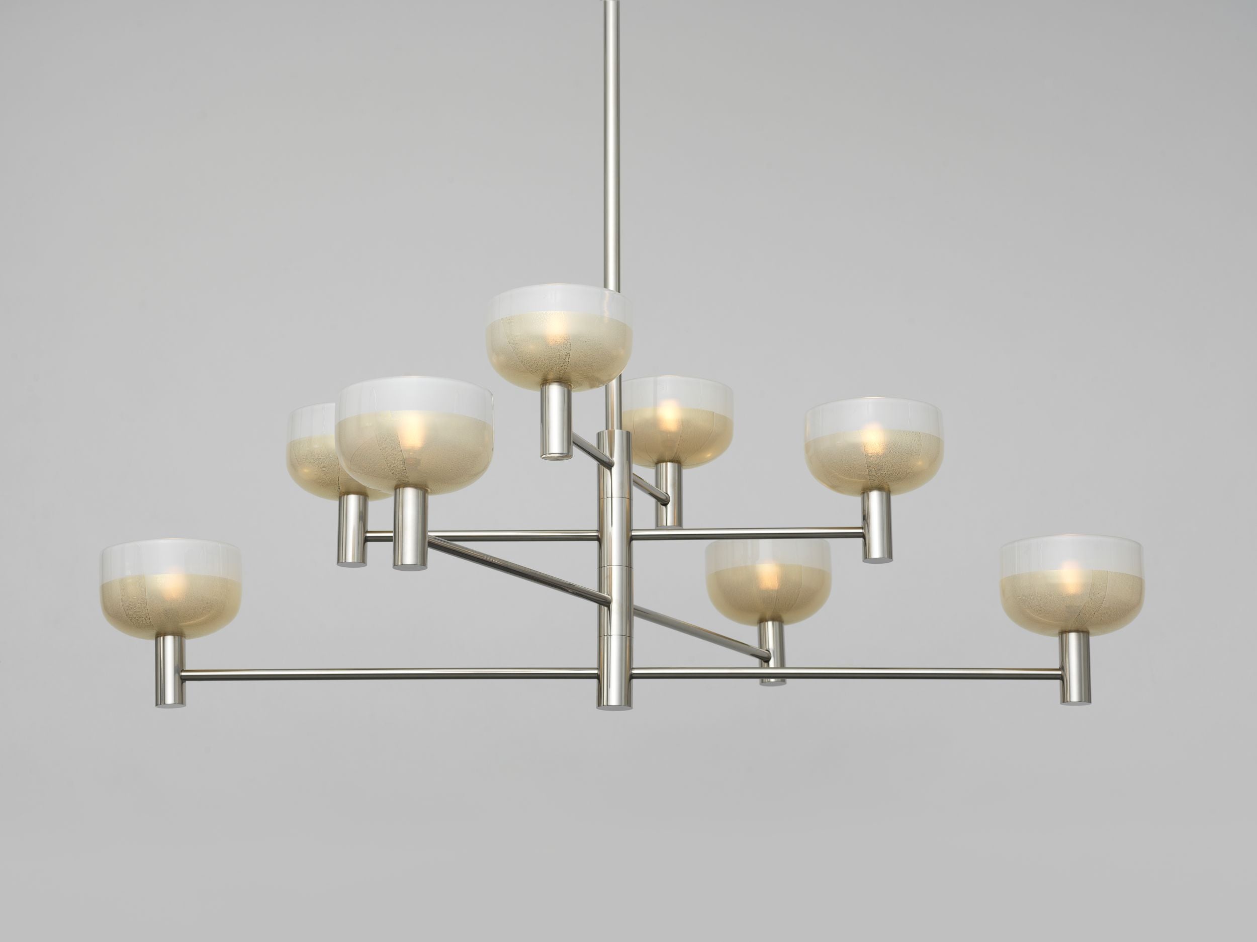 Gilded White Alabaster in Polished Nickel