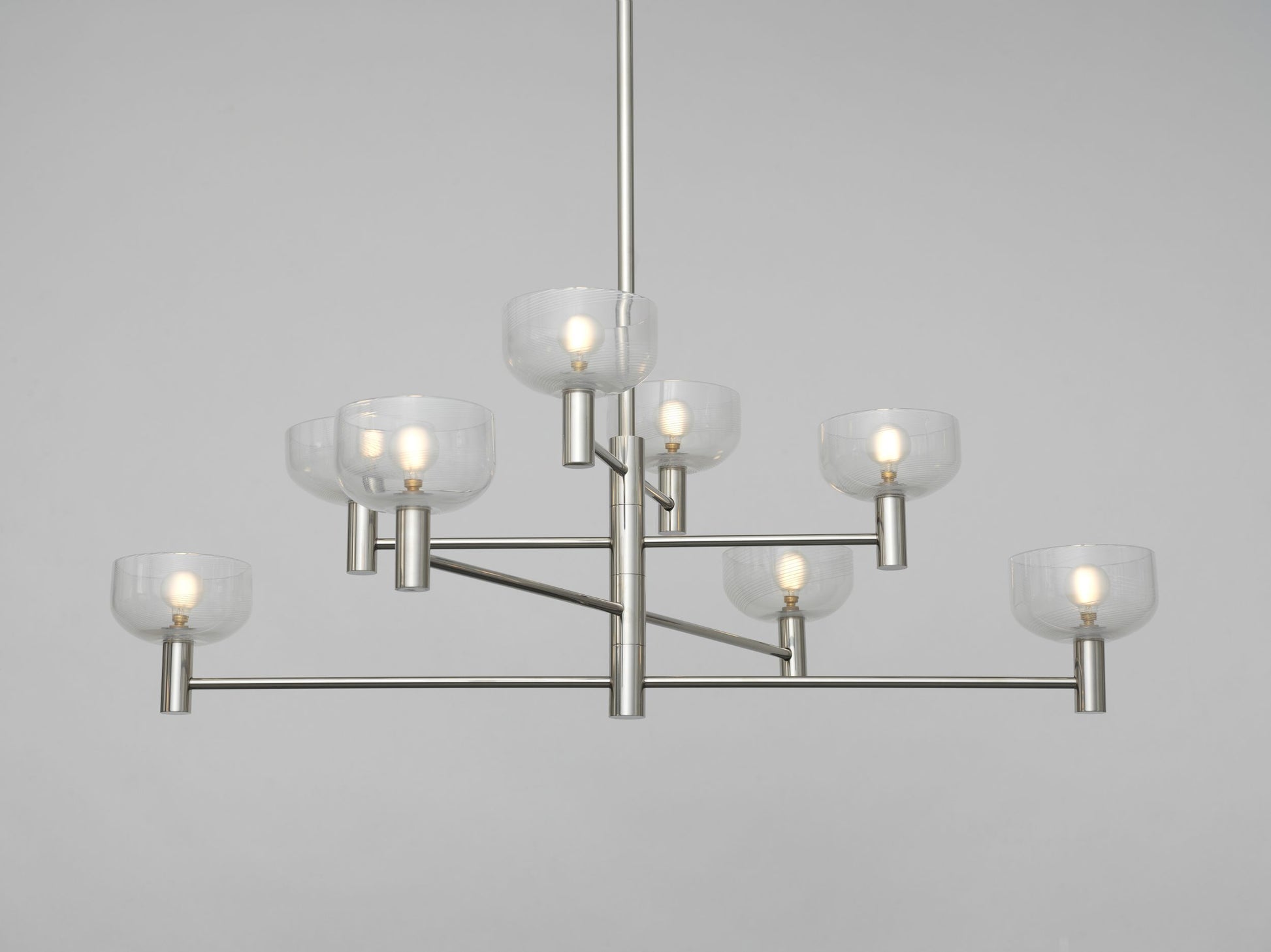 White Cane Mezzafiligrana in Polished Nickel