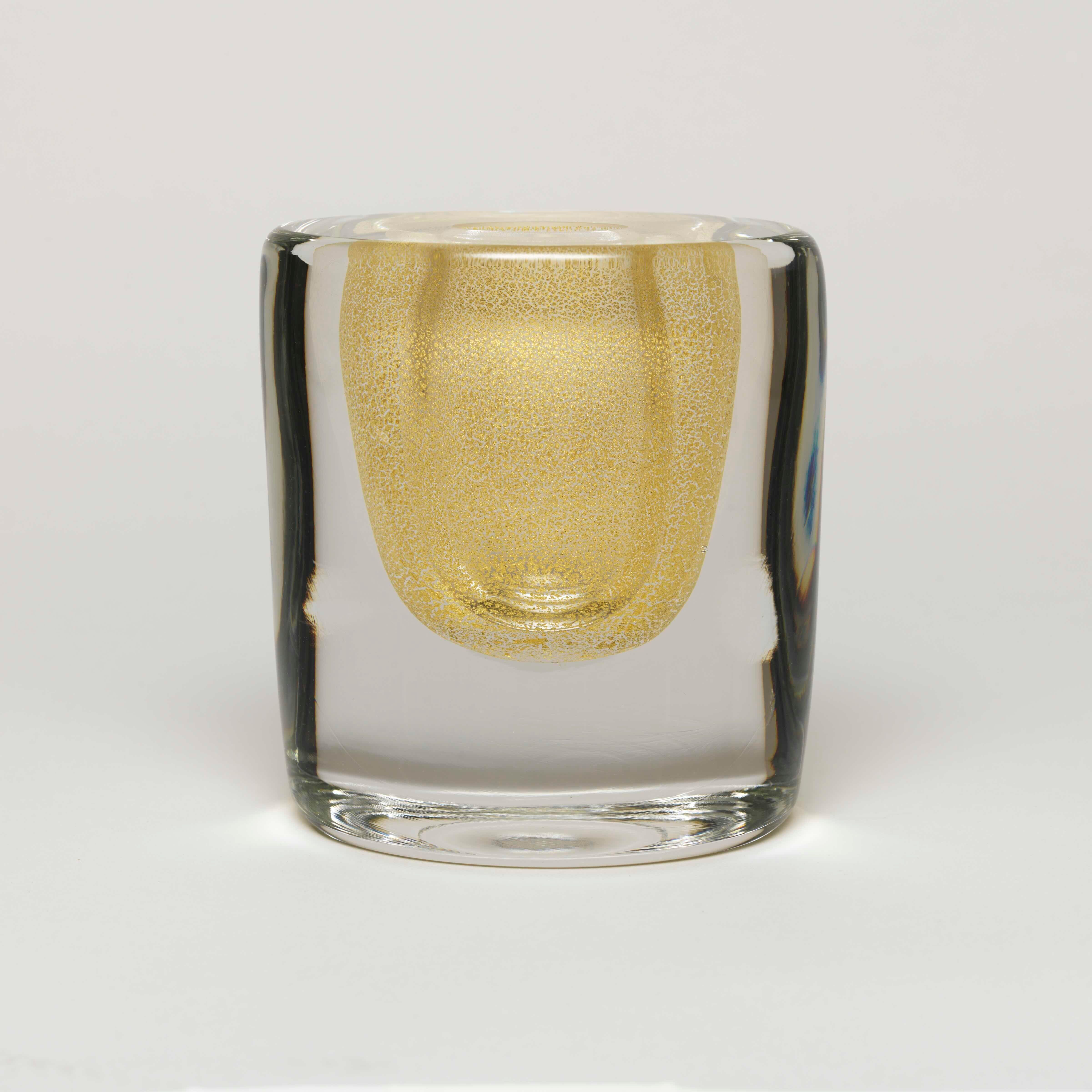 Sommerso Vase Gold Gilded Small