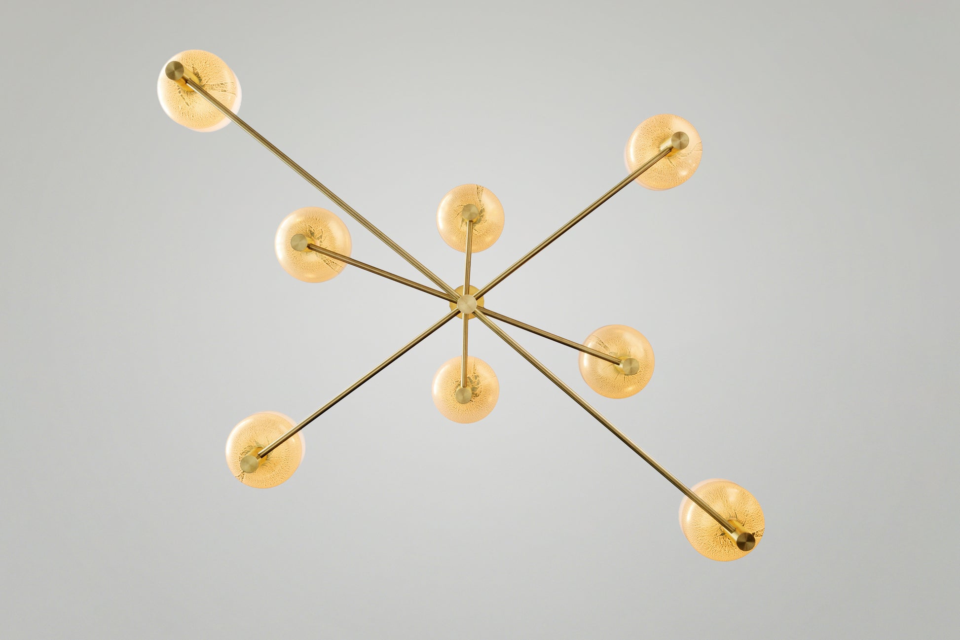 Brushed Brass with Gilded Alabaster from below