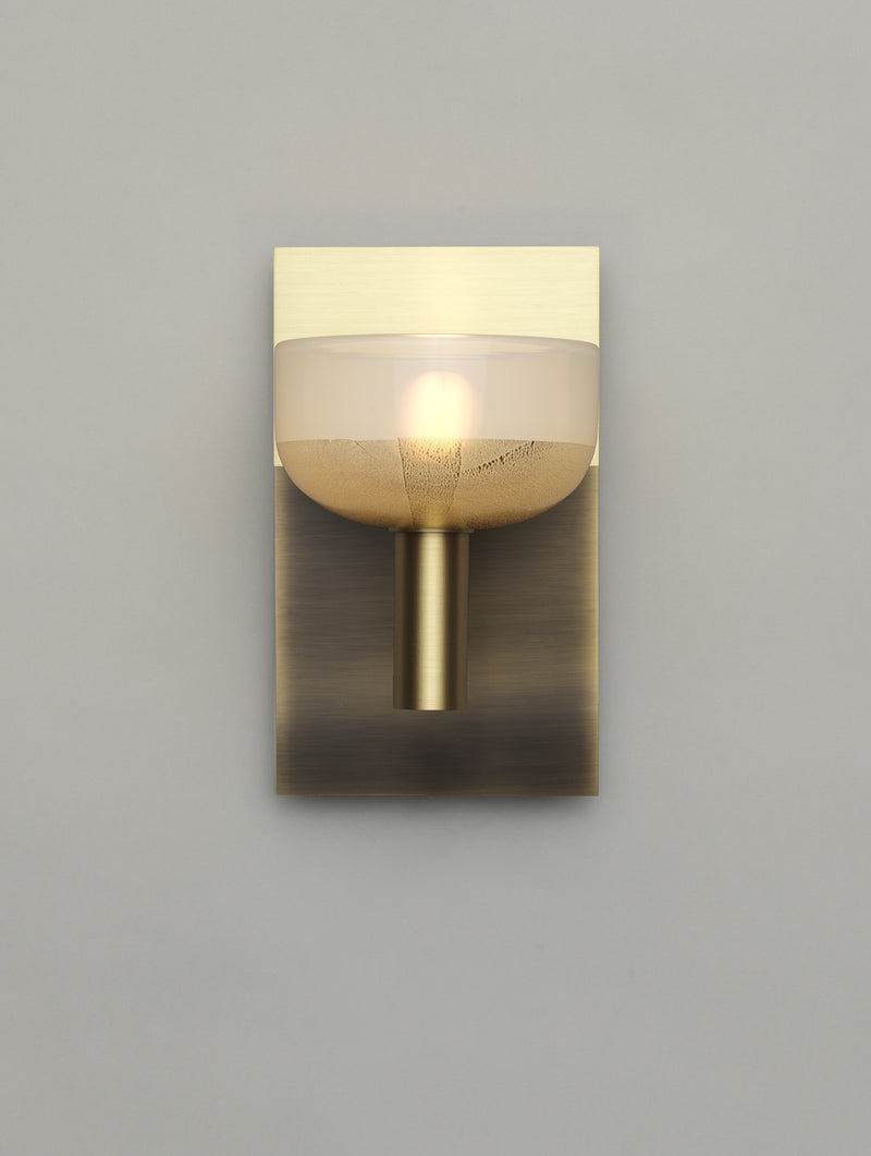 Chiaro e Scuro Sconce in Antique Brass, Large